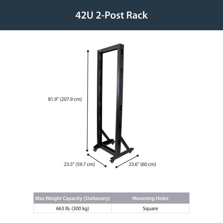 Image du produit StarTech Baie De Serveur à 2 Montants - 42u (42 HE, Rack 19 pouces)