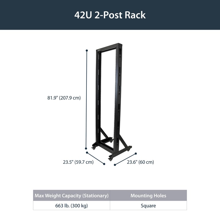 Produktbild StarTech 2-POST SERVER RACK - 42U (42 HE, 19 Zoll Rack)