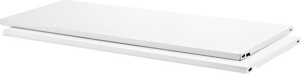 Dolle Scaffale in acciaio L 800 x P 300 mm bianco, 2 pezzi.