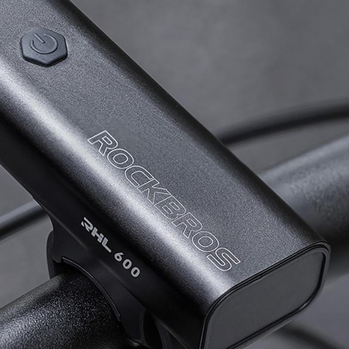 Actual product image Rockbros RHL600 front bicycle light 600lm 2600mAh IPX6 - black (600 lm, 600 lm)