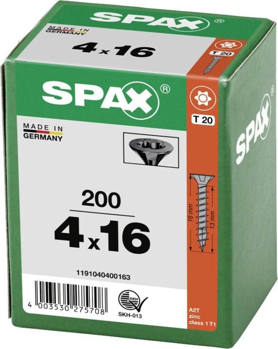 Energielabel Spax Spaanplaatschroeven (200 Schroeven per stuk)