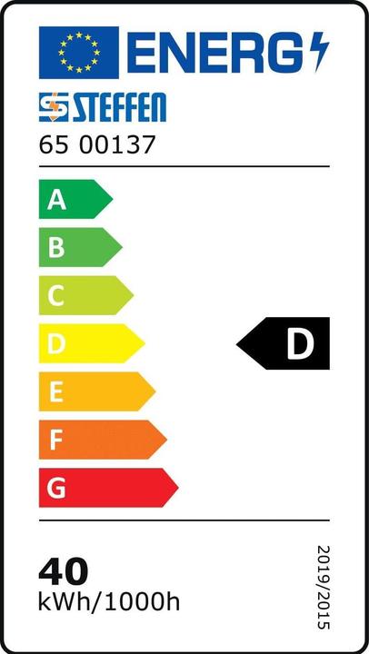 Energie-Label Steffen WORKLIGHT LED Strahler AC 40W + DC 2*5W mit Standfuss (6500 lm)