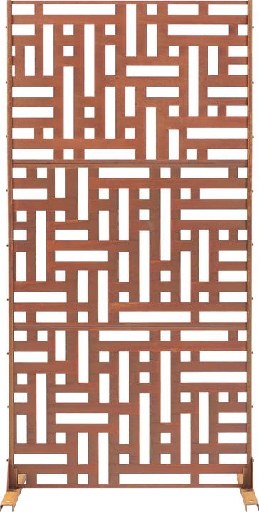 Produktbild Casa.Pro Trennwand Bernalda 180x90 cm Stahl Edelrost (180 x 90 x 40 cm)