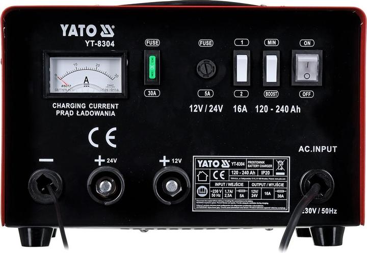 Actual product image Yato CHARGER WITH ADVANCED 16A 12V (12V, 24V, 16 A)