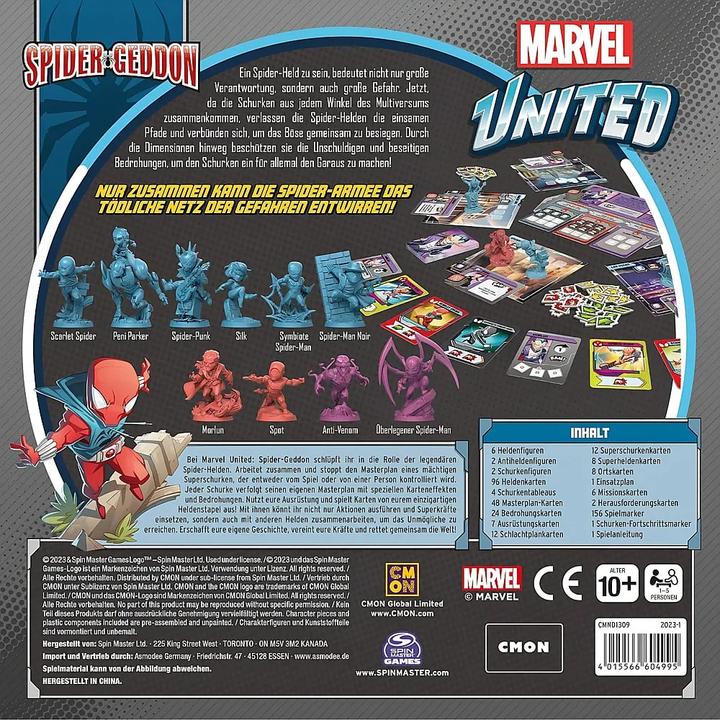 Actual product image Cmon CMND1309 - Marvel United: Spider-Geddon, card game, for 1-5 players, ages 10+ (DE-Aus (German, 1 - 5 Players)