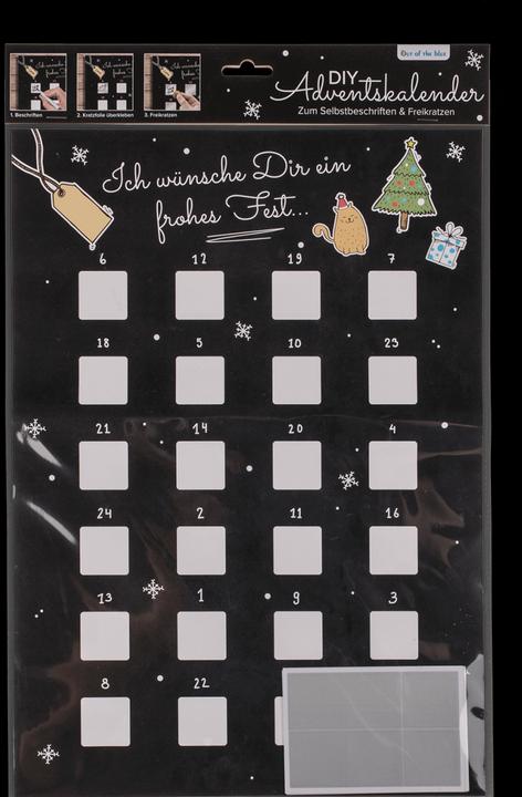 Produktbild Out of the blue DIY Adventskalender Kratzpapier zum aufrubbeln