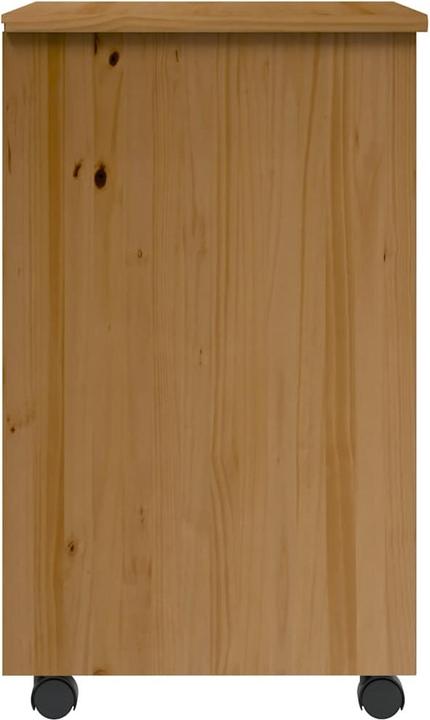 Produktbild vidaXL Rollschrank mit Schubladen MOSS Honigbraun Massivholz Kiefer (53 x 39 x 65.50 cm)