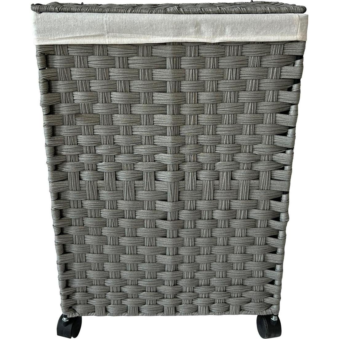 HTI-Living, Wäschekorb, Wäschesammler 40 Liter Briena Grau (40 l)