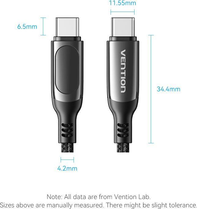 Actual product image Vention Taybav (1.20 m, USB 2.0, 100 W)