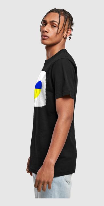 Produktbild Merchcode Peace - Brush Heart Black Basic T-Shirt Round Neck - 161067 (L)