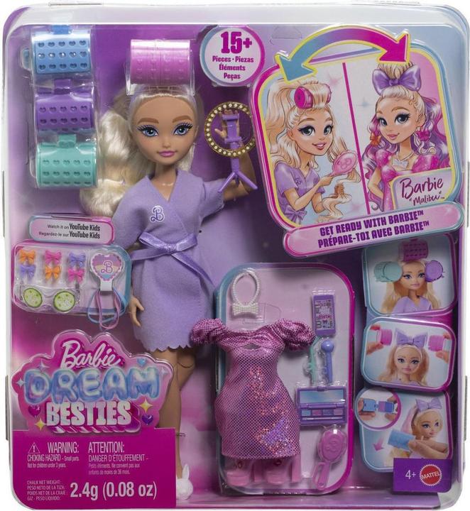 Barbie Dream Besties Malibu Get Ready With Me Haarspiel-Puppe