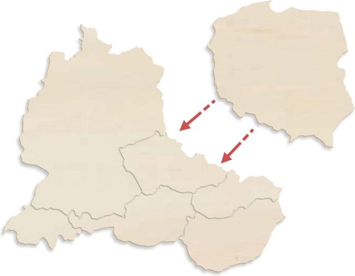 Immagine prodotto Trenddeko Mappa Europa Centrale (69 x 57 cm)