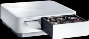 Actual product image Star Micronics mPOP10CBI WHT E+U PRINTER, Direct thermal, POS printer, 100 mm/sec, Easy Paper Loadin (USB-C, USB, Bluetooth)