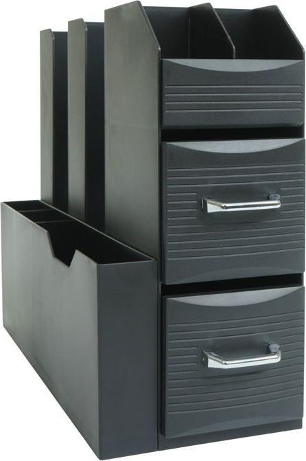 Immagine prodotto Mendler Organizzatore da scrivania HWC-L97, con 2 cassetti e 7 scomparti, 29x14x33 cm