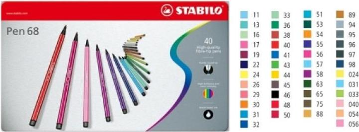 Produktbild STABILO Pen 68 Premium-Filzstift (Mehrfarbig, 40 x)
