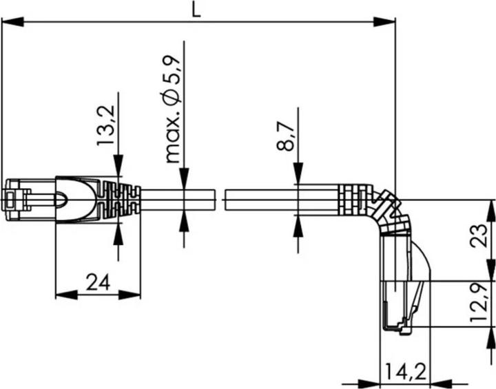 Actual product image Telegärtner MP8 FS 500 (S/FTP, CAT6a, 1.50 m)