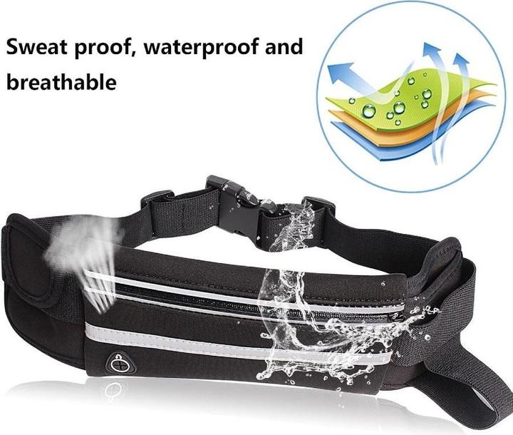 Produktbild Swissdetector Wasserdichte Gürteltasche mit verstellbarem Gürtel - Outdoor-Aktivitäten - Grau