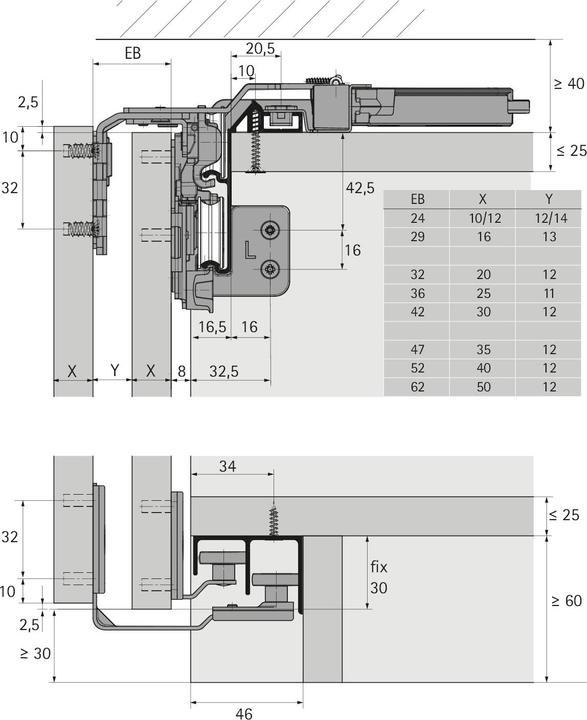 Produktbild Hettich Schliessdämpfungs-Set Silent System TopLine L
