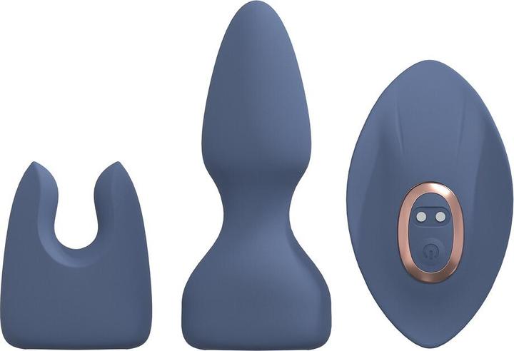 Produktbild Loveline Interchangeable Vibrator Kit - Blue/Grey