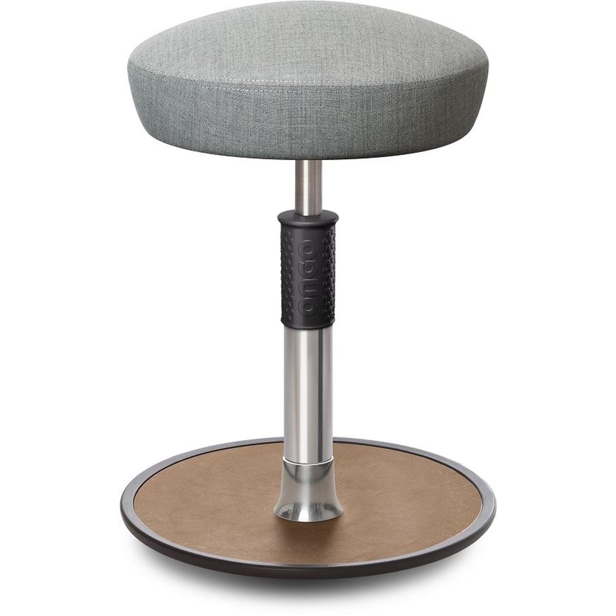 Ongo, Bürostuhl, Sitz- Stehhocker Free Regular Hutsitz kvadrat Remix Hellgrau chrom /Natur