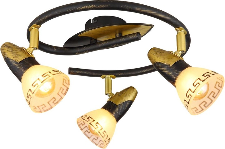 Produktbild Globo Strahler NOVARA, gold patiniert, 5449-3 (E14)
