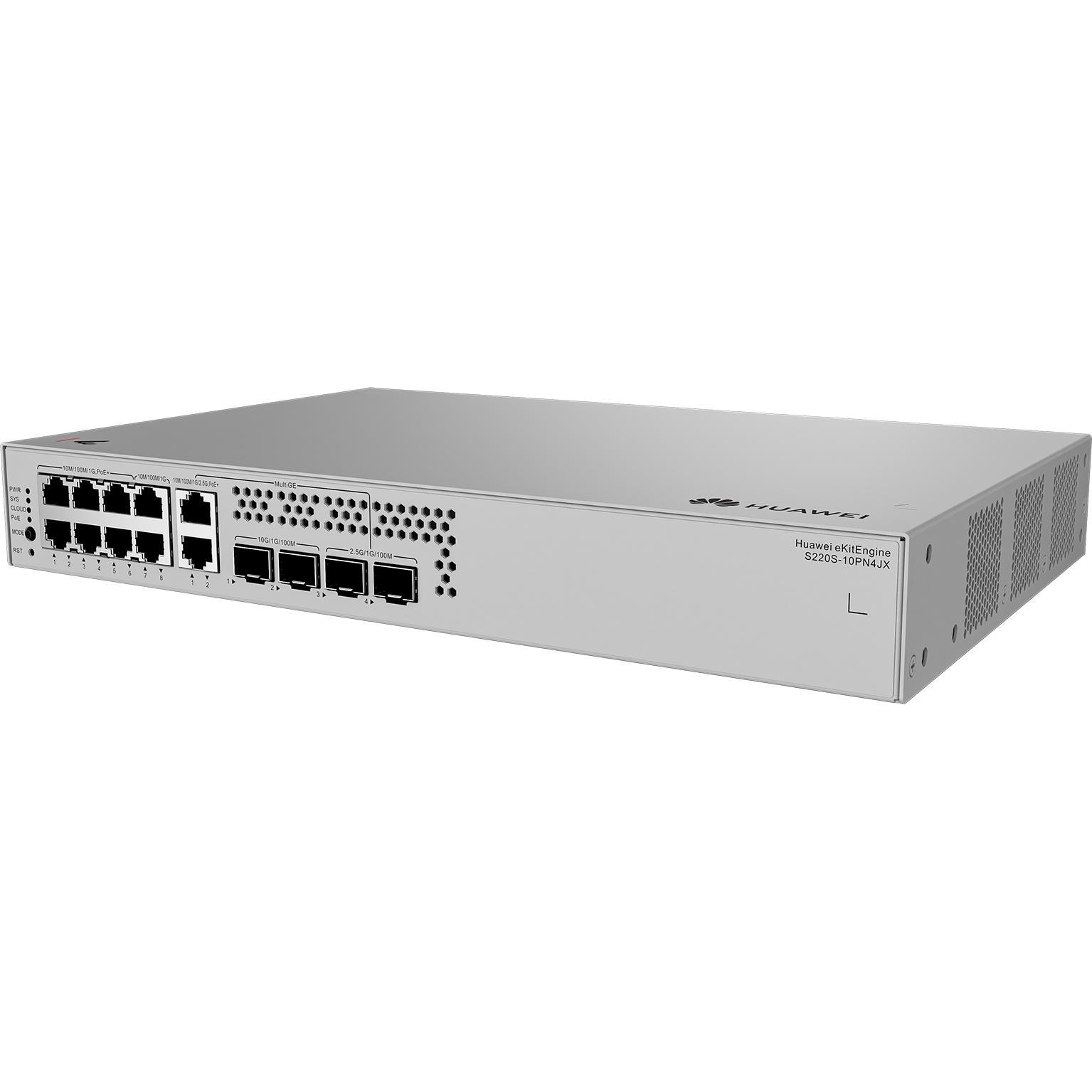 Huawei Data Communication S220S S220S-10PN4JX S220S-10PN4JX 8x10/100/1000BASE-T ports 6xPoE+ 2x10/10