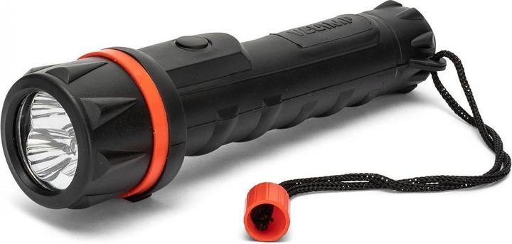 Velamp LED Gummi-Taschenlampe, 3 LEDs, wasserdicht, mit Tragesenkel, inklusive Batterien (15 cm, 12 lm)
