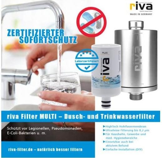 Produktbild Riva Mobiler Trinkwasserfilter MULTI EXPLORER Metallgehäuse mit Filterkartusche und Anschluss-Set