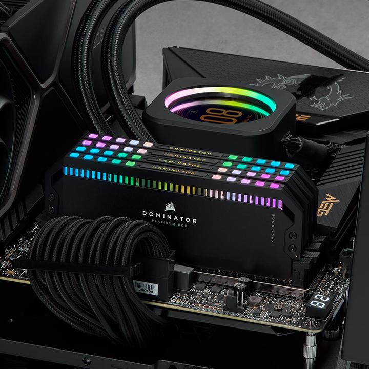 Produktbild Corsair DDR5 64GB PC 6600 CL32 KIT (4x16GB) DOMINATOR P RGB retail (4 x 16GB, 6600 MHz, DDR5-RAM, DIMM)