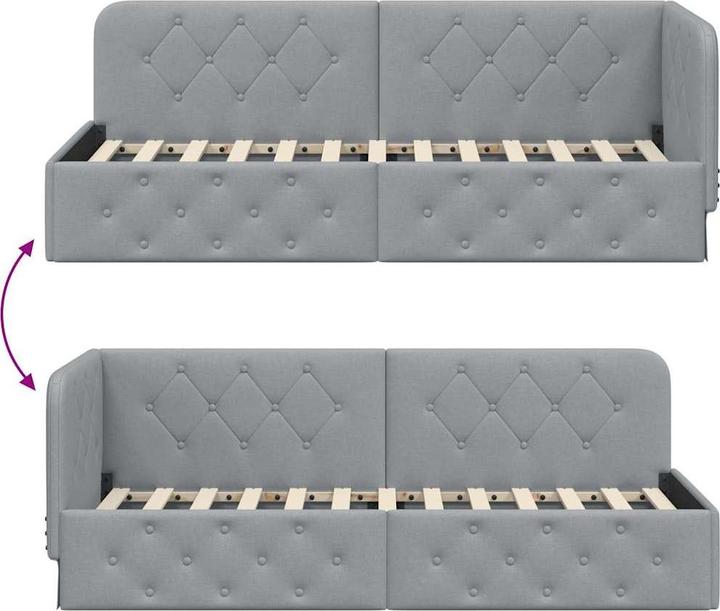 Image du produit vidaXL Eckbettgestell (80 x 200 cm)