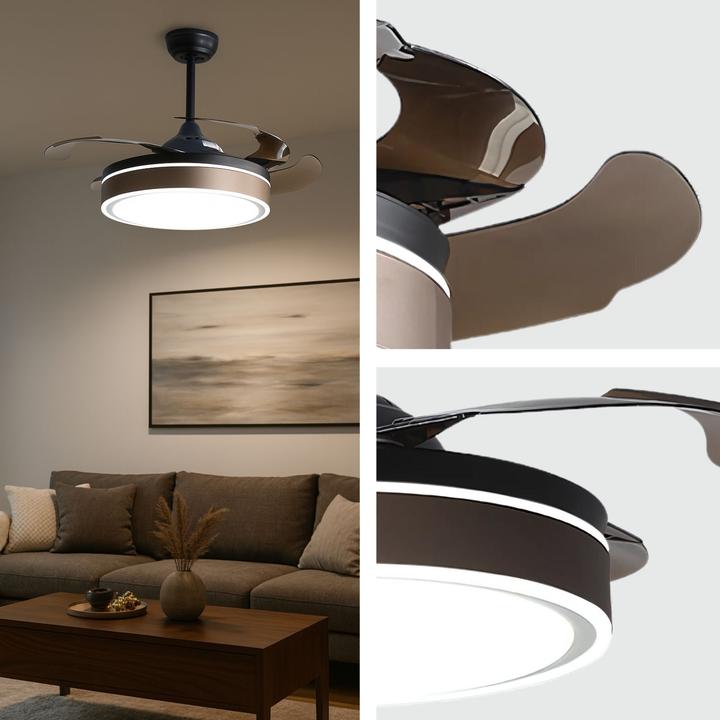 Image du produit Hermex Deckenventilator mit LED-Beleuchtung Deckengebläse Ventilator (35 dB)