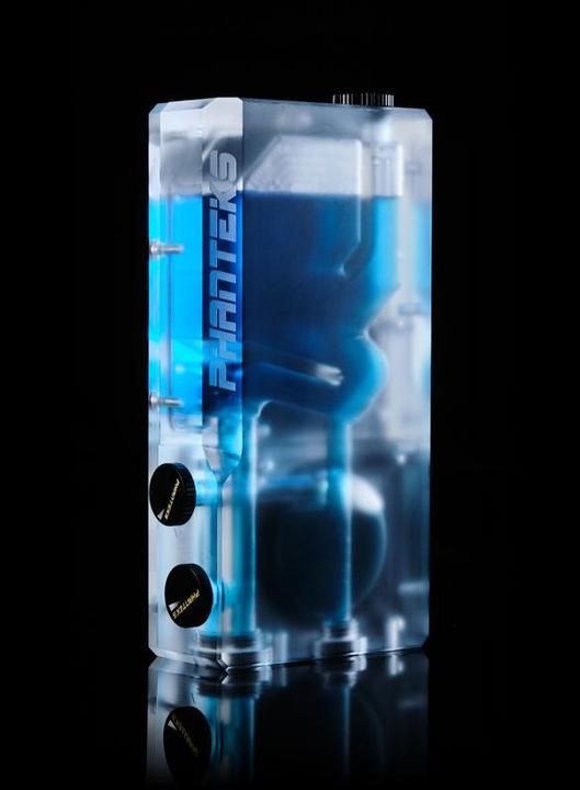 Actual product image Phanteks R160C Reservoir - transparent acrylic backplate, DRGB LED