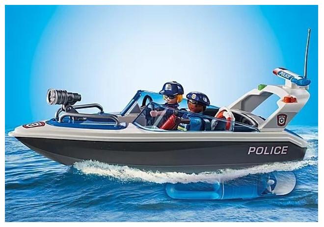 Actual product image No Name City action figure set 71570 Police chase on the water (71570, Playmobil City Action)