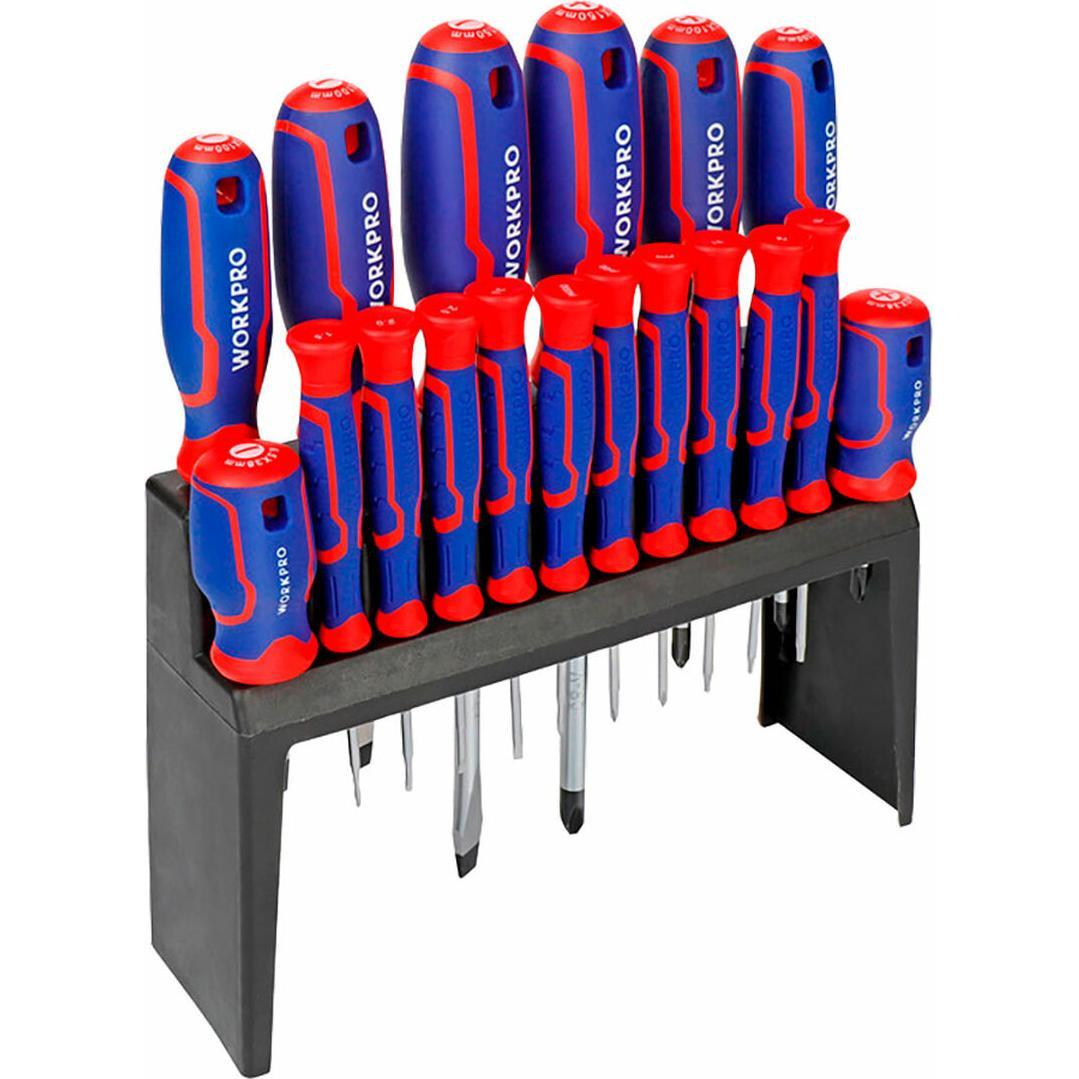 Workpro, Cacciavite, Schraubendreher-Set Phillips Flach Torx 18 Stücke
