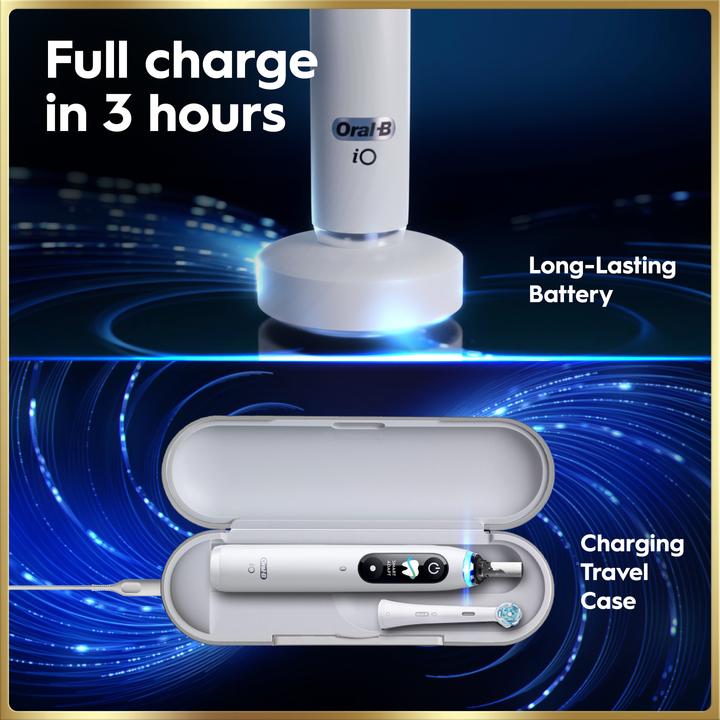 Image du produit Oral-B Oral B - iO9 Electric Toothbrush - White - 2 Brush Head, Charging Travel Case