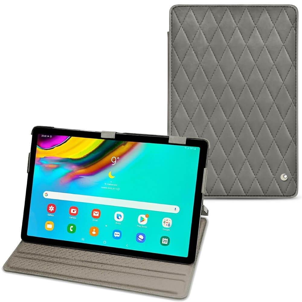 Noreve Lederschutzhülle horizontal (Galaxy Tab S5e), Tablet Hülle, Grau