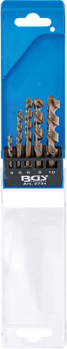 Immagine prodotto BGS Set di punte da trapano | taglio sinistro | 5 pezzi. (4 - 5 - 6 - 8 - 10 mm)