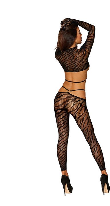 Produktbild Dreamgirl Bralette and Legging Diamond - One Size - Black (One Size)