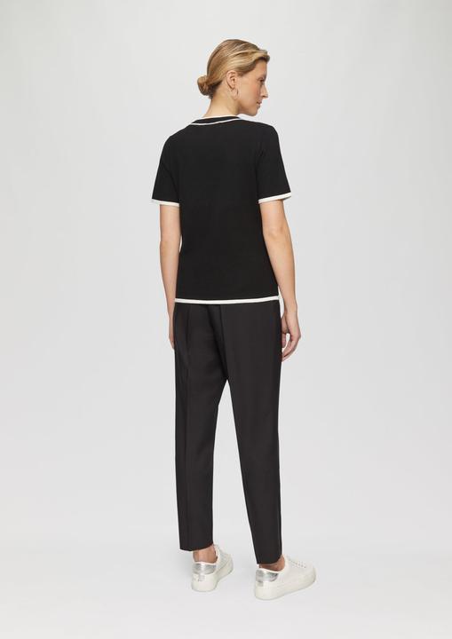 Produktbild s.Oliver Strickpullover Strick-Shirt mit Kontrast-Details (34)