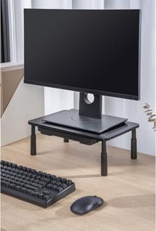 Image du produit Powerton ERGO BUCO Ständer unter Monitor, schwarz