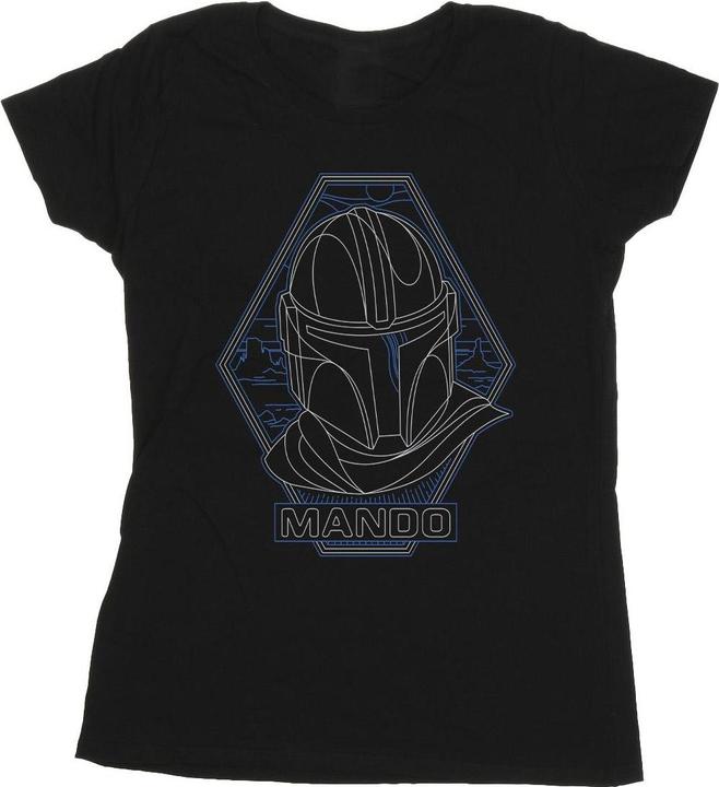 Produktbild Star Wars The Mandalorian Outline Helm Diamond TShirt (XXL)