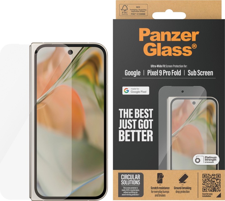 Actual product image PanzerGlass Ultra-Wide Fit (1 Piece, Google Pixel 9 Pro Fold, Google Pixel 9 Pro, Google Pixel 9)