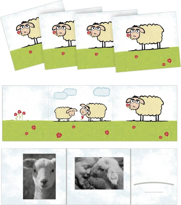 Daiber 1x25 sheep 13x18 children portrait folders (13 x 18 cm, 1 x)