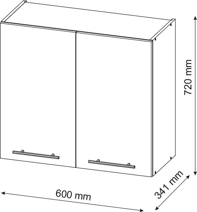 Actual product image Vicco Hängeschrank Fame-Line (60 x 34.10 x 72 cm)