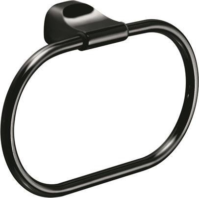 Domoletti Amalfi Handdoekhouder Ring Mat Zwart