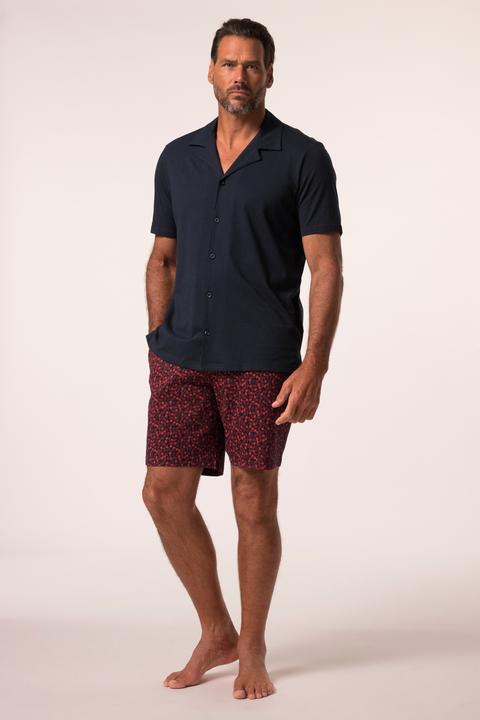 Produktbild JP1880 Schlafanzug, Homewear, Alloverprint, Shirt mit Cubakragen, Shorts (3XL)