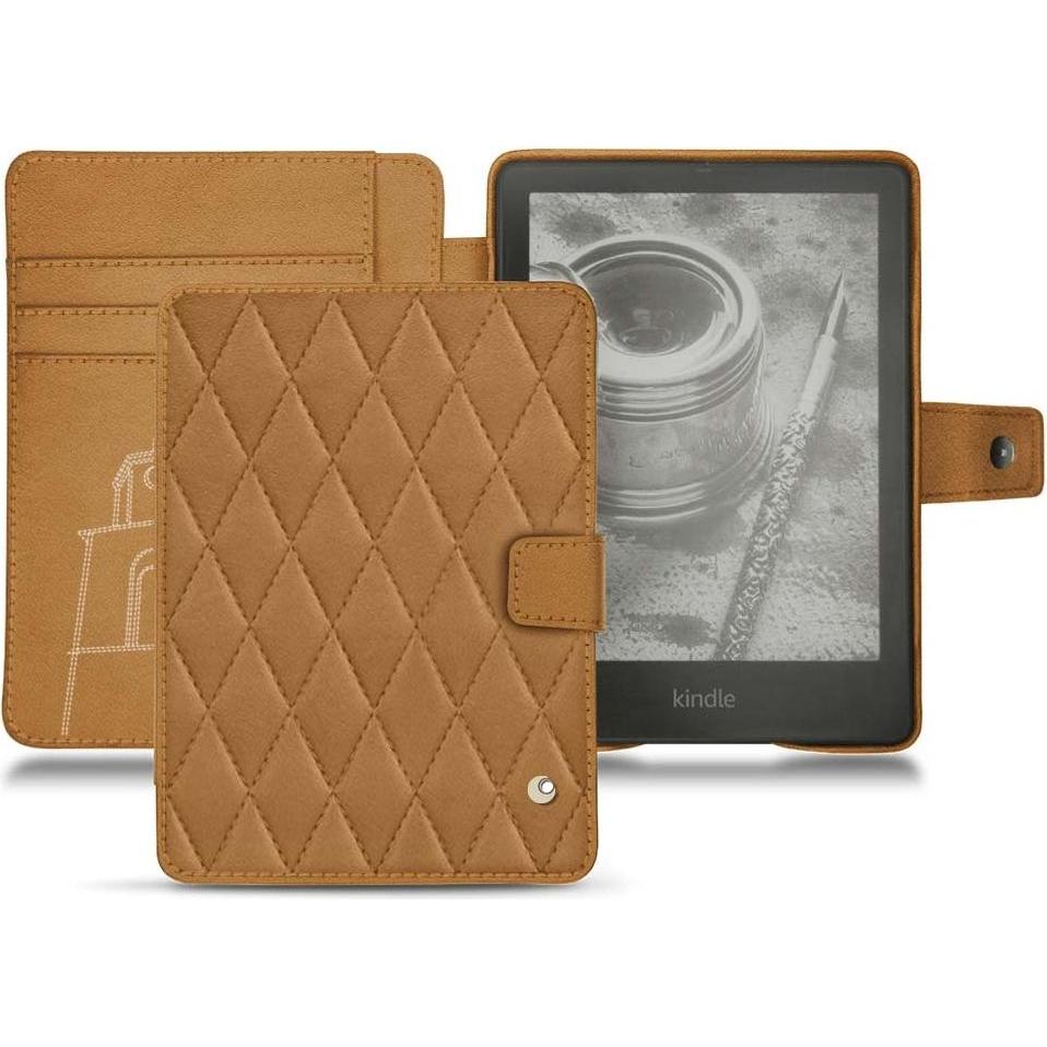 Noreve Lederschutzhülle Wallet (Kindle Paperwhite), eReader Zubehör, Braun