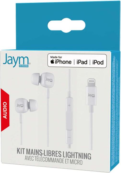 Immagine prodotto Jaym Kit Pieton Ecouteurs Intra-Auriculaire Lightning (Mfi) + Telecommande + Micro Blanc - ®** (NC, Cablato)