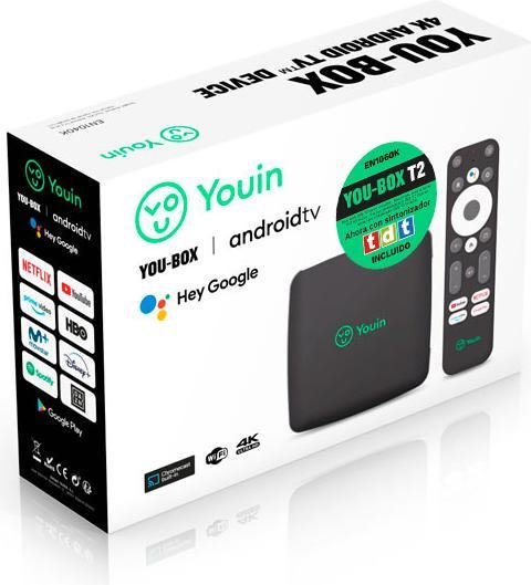 Produktbild Youin RECEPTOR ENGEL EN1040K UHD 4K ANDROID TV 9.0 DVB-T2 ASISTENTE DE VOZ GOOGLE (8 GB, Android Go)