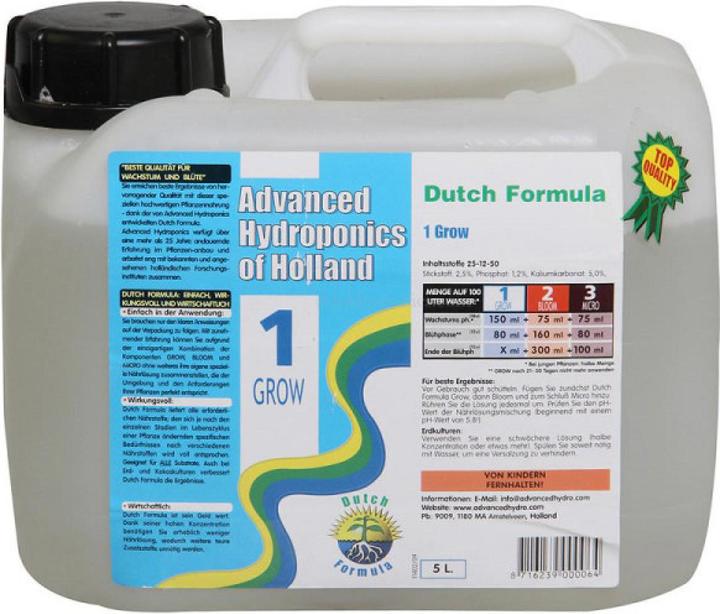 Image du produit Advanced Hydroponics Dutch Formula1 Grow 5L (5.10 kg, 5 l)